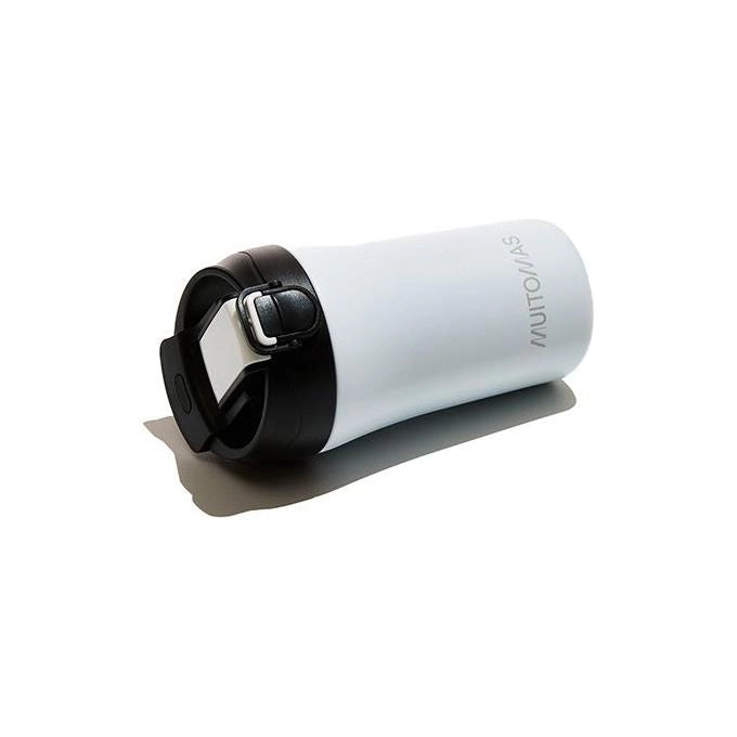 Muitomas WBOTTLETH350WH tazza da viaggio 350 ml Nero, Bianco Acciaio inox