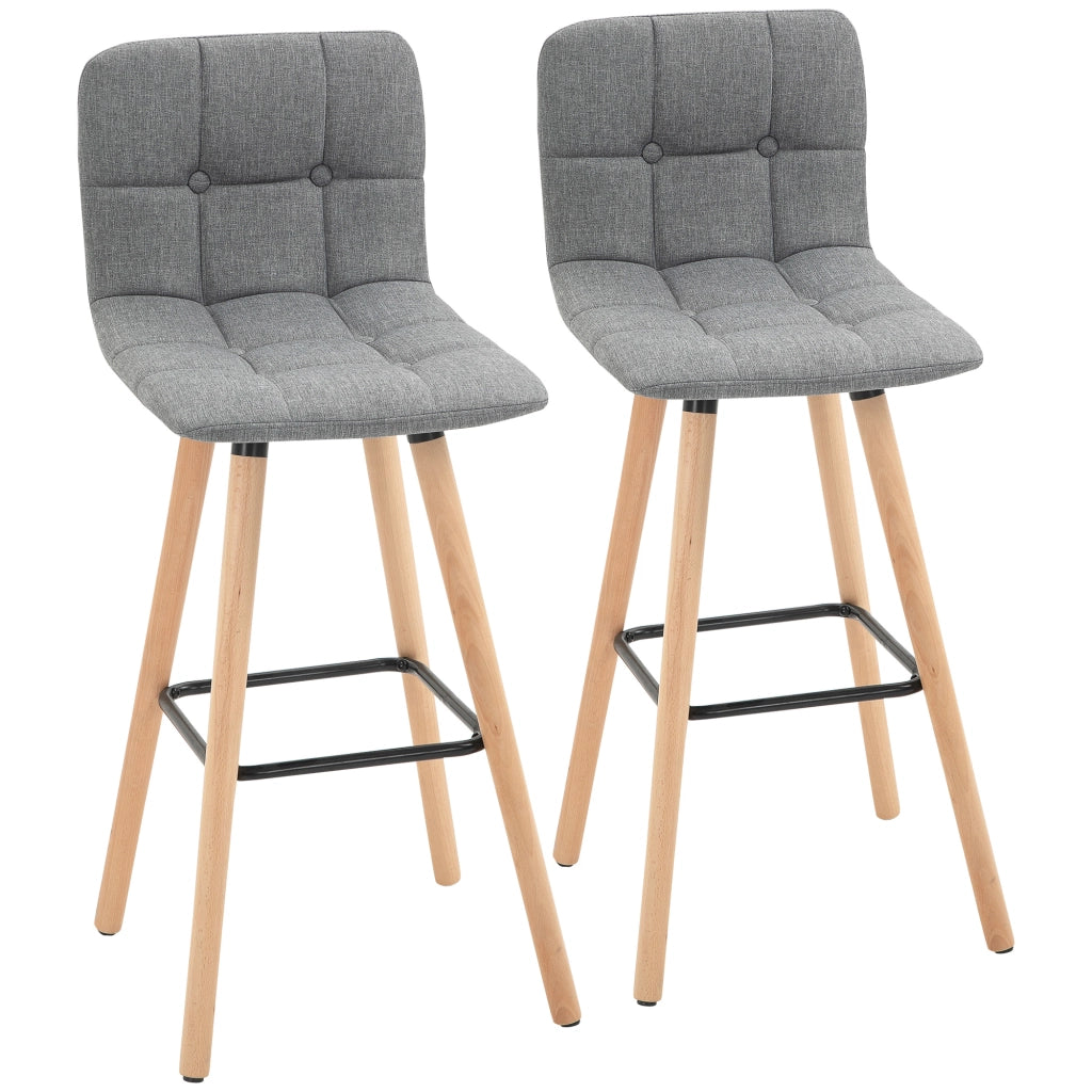 Sgabelli da Cucina con Schienale ¨C zephmum ¨C Grigio Legno Moderno