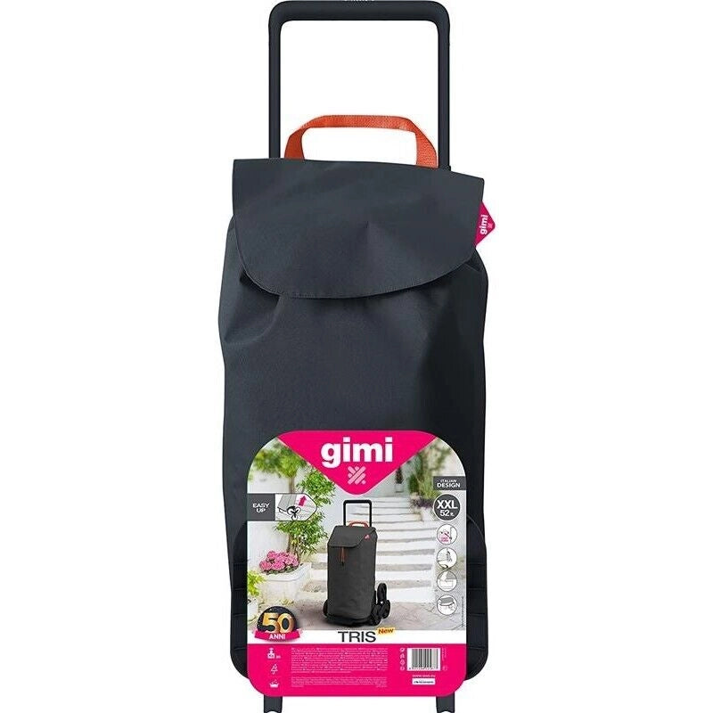 GIMI CARRELLO TRIS PORTA SPESAS IN COLORE GRIGIO