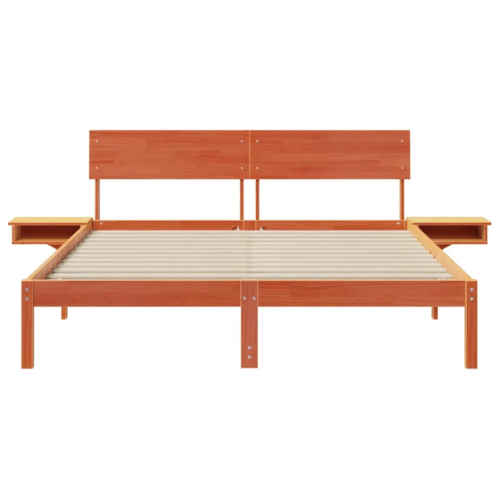 Struttura del letto Marrone cerato 160 x 200 cm Pino massello 873441