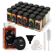 Set di 24 barattoli portaspezie quadrati in PP