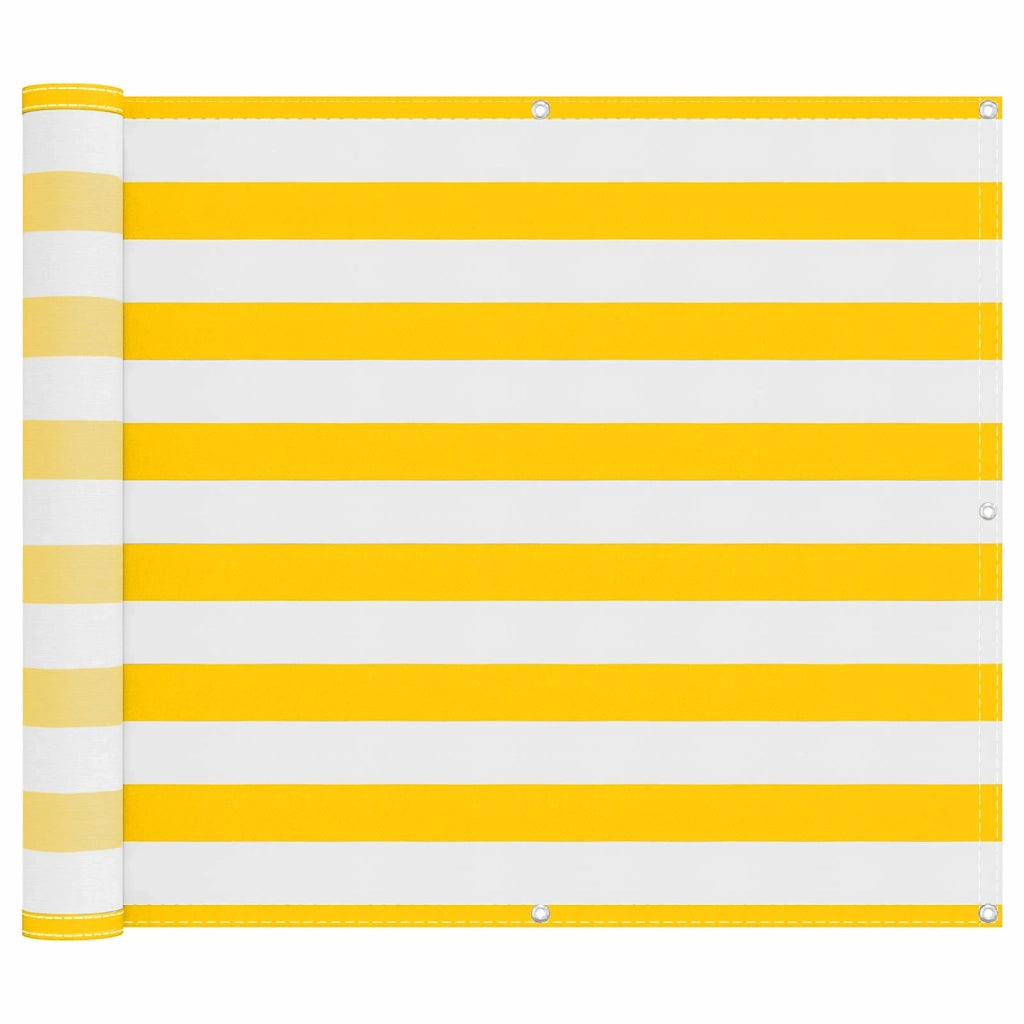 Schermo da balcone Giallo e Bianco 90 x 200 cm