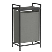 Cesto portabiancheria con 3 scomparti e 1 ripiano rimovibile per sacchetti capacità 38 litri per sacchetto per bagno/lavanderia grigio 12_0006768