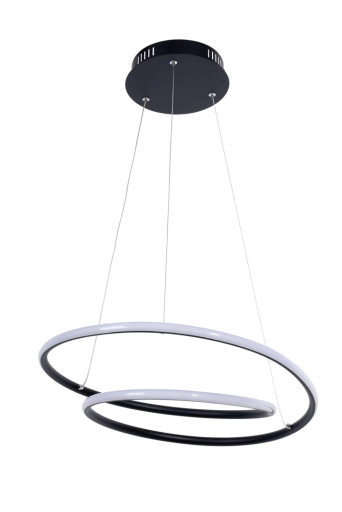 Lampadario LED Meridia 40W nero opaco 3000K Rabalux