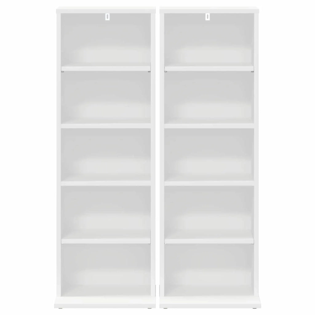 Mobile per CD 2 pz Bianco 33 x 23,5 x 97,5 cm 8012691