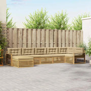Set di divani da esterno 7 pz Bianco e Beige 3390858