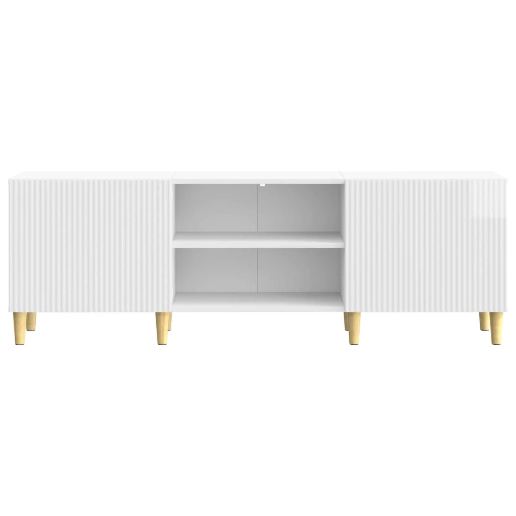 Mobile TV Bianco Lucido 150 x 31 x 50 cm Legno ingegnerizzato 894689