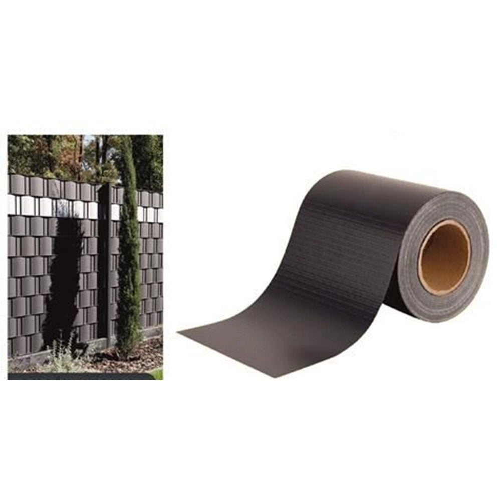 Trade Shop - Frangivista Rotolo Grigio Pvc Per Balconi Ringhiere Recinzioni Protezione 19cmx35mt 77585 -
