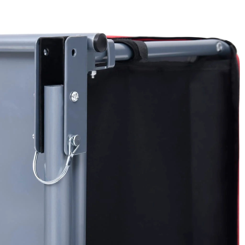 Rimorchio per bicicletta 65 kg nero e rosso 02_0004493