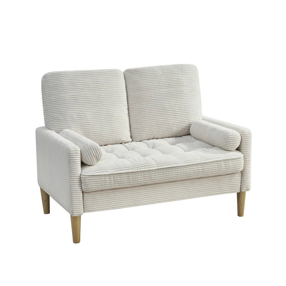 Divano 2 posti in tessuto con cuscini imbottito ¨C Minimal ¨C compatto stile scandinavo