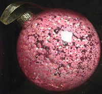 PALLINA VETRO GLITTER ROSA
