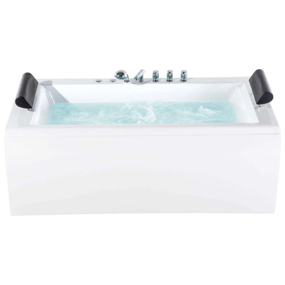 Vasca da bagno bianca con argento sanitario singolo acrilico 172 x 83 cm autoportante moderno