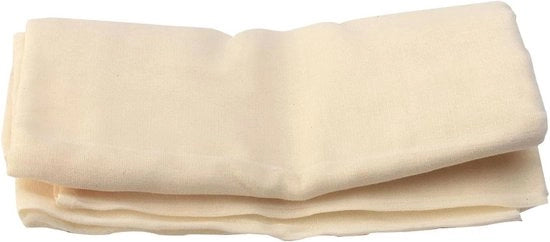 Herbruikbare Antibacteriële Kaasdoek di Lino 150x150 cm - Grade 90 - Stoffa Lenzuola Quadrata Leggera - Filtro per Cottura e Frittura - Colore Beige