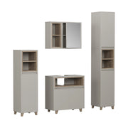 Vicco Set di mobili da bagno Greige/Rovere 4 parti
