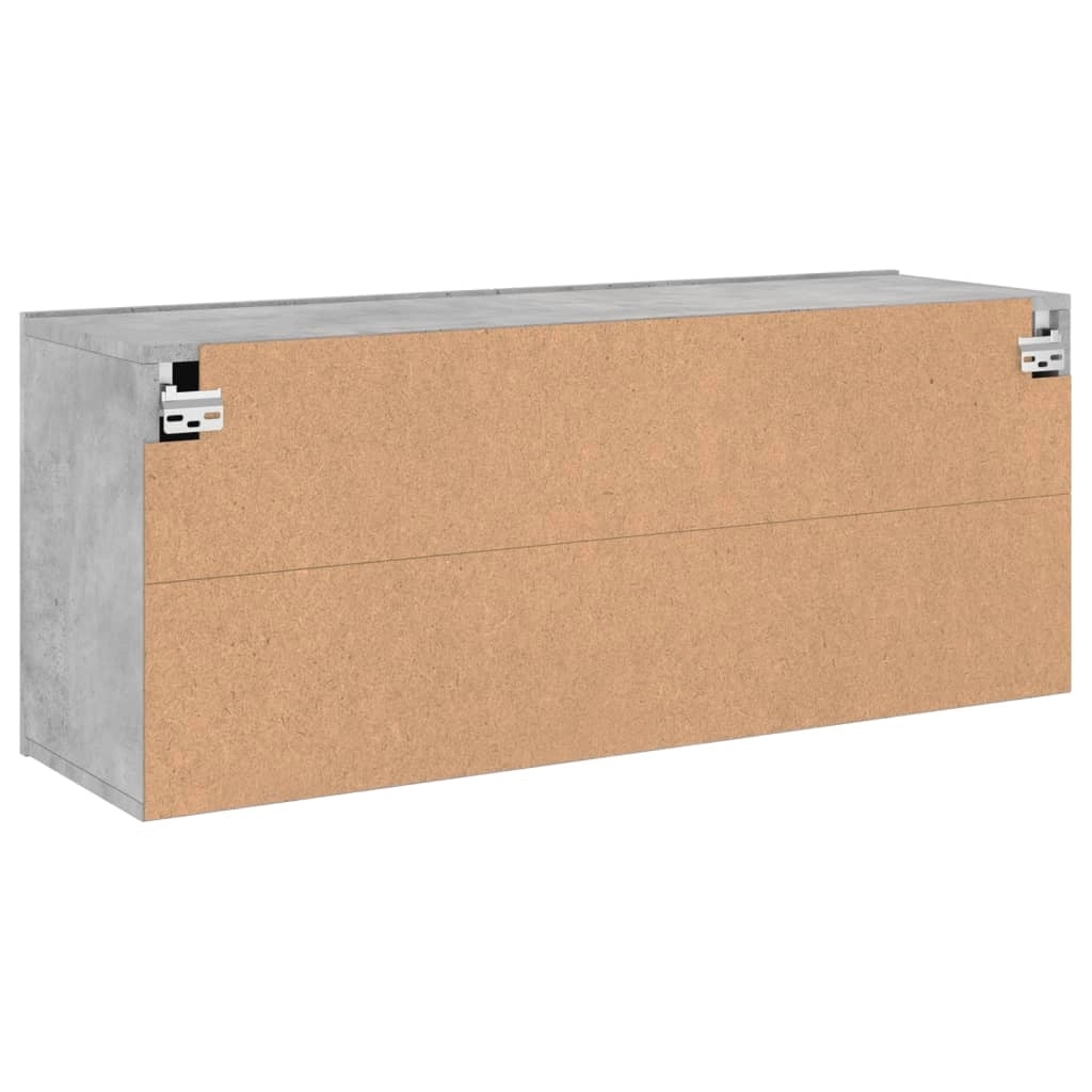 Mobile TV multimediale scaffale TV mobile TV credenza TV per sala da pranzo soggiorno camera da letto montaggio a parete 100 x 30 x 41 cm grigio 02_0027738