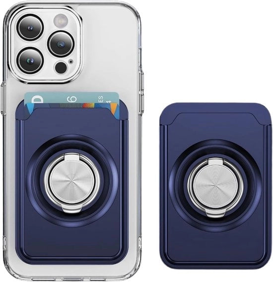 Coprifono iPhone 17 - Design sottile - Portafoglio magnetico - Blocco RFID - 2 slot per carta di credito - Standard per anello - Protezione per smartphone
