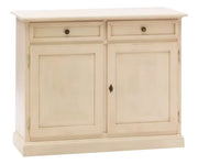 Madia credenza shabby chic in legno 2 porte avorio anticato 105x42x85 - Mobili 2G