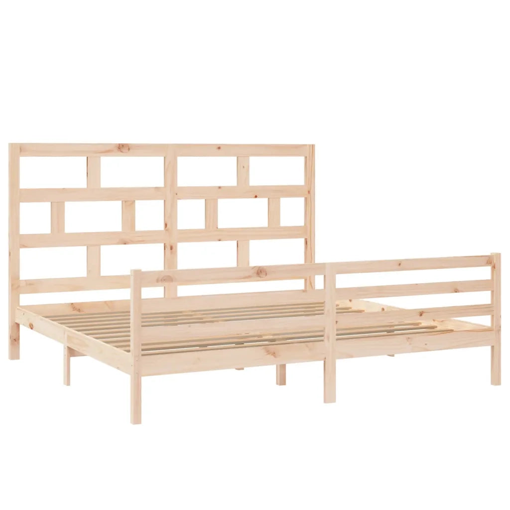 Giroletto-Struttura Letto in Legno Massello di Pino 200x200 cm 346934
