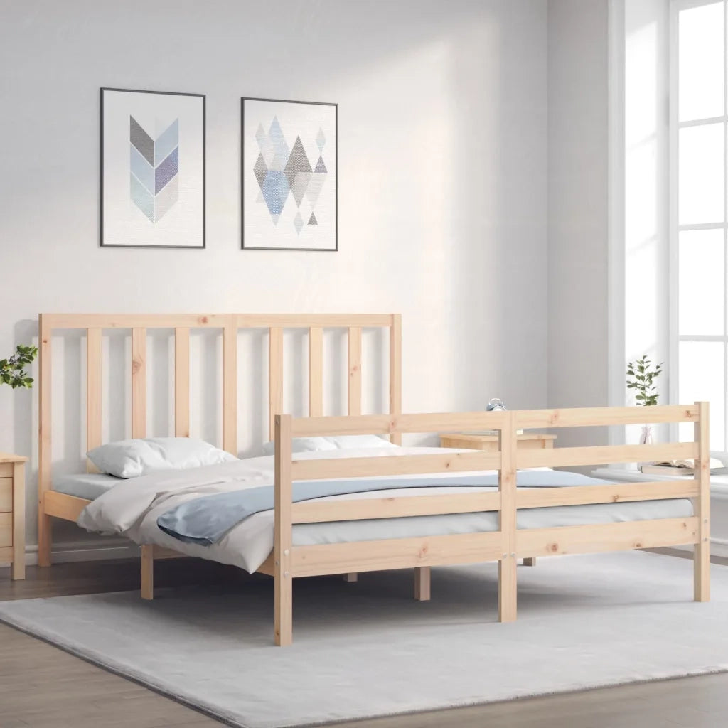 Giroletto senza Materasso-Struttura Letto 160x200 cm in Legno Massello di Pino 487690