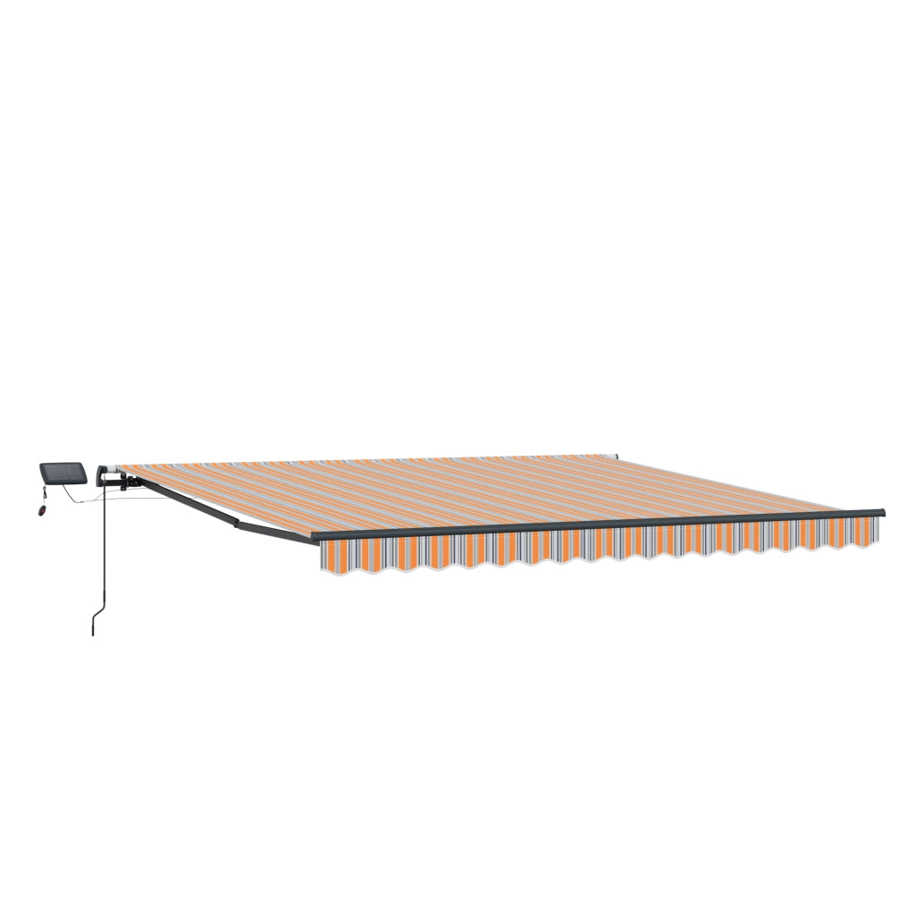 Tenda Retrattile Manuale con Striscia Multicolore LED 450x300 cm