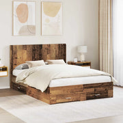 Struttura del letto con stoccaggio e testata Legno antico 3414139