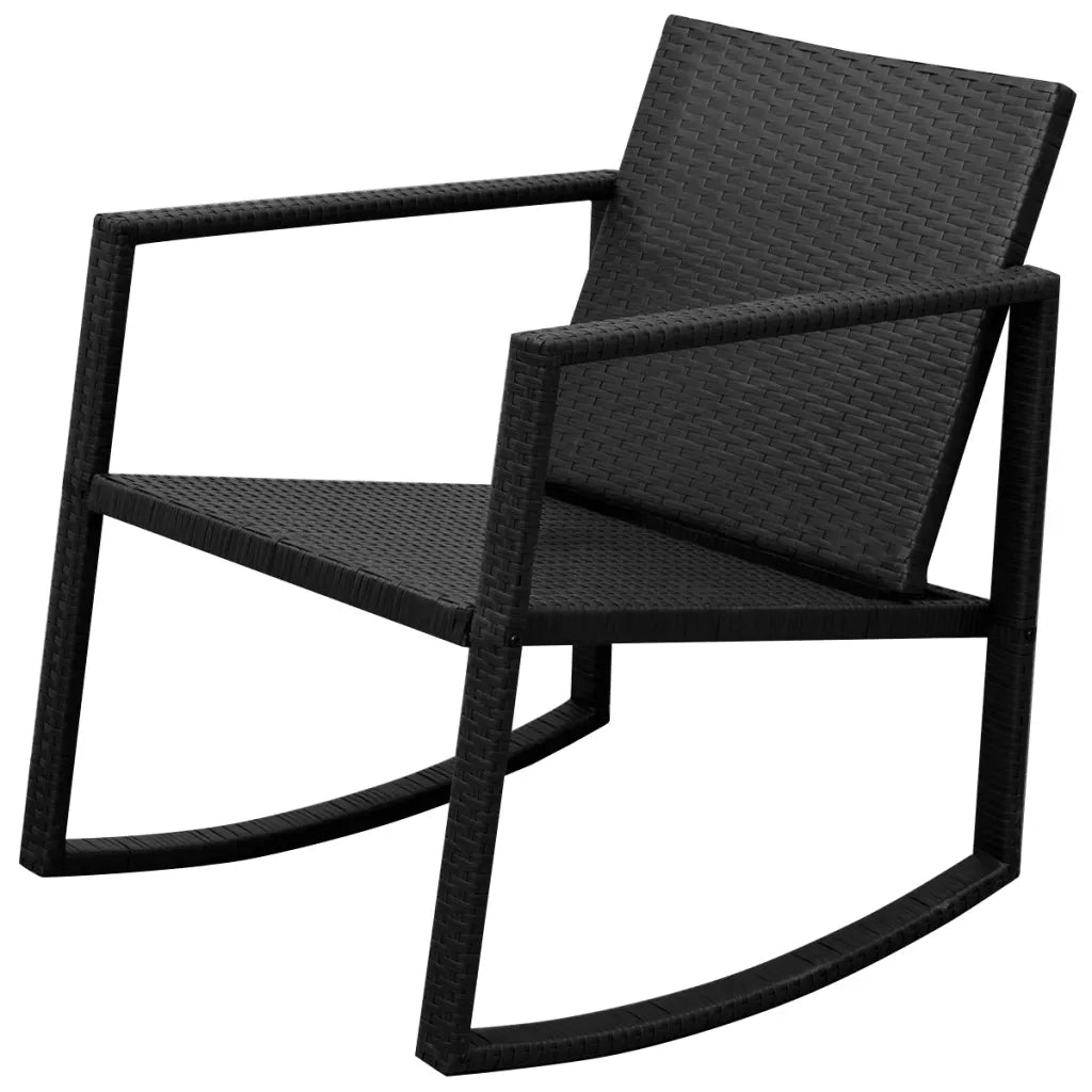 Set da Bistrot 3 pz in Polyrattan Nero 42862