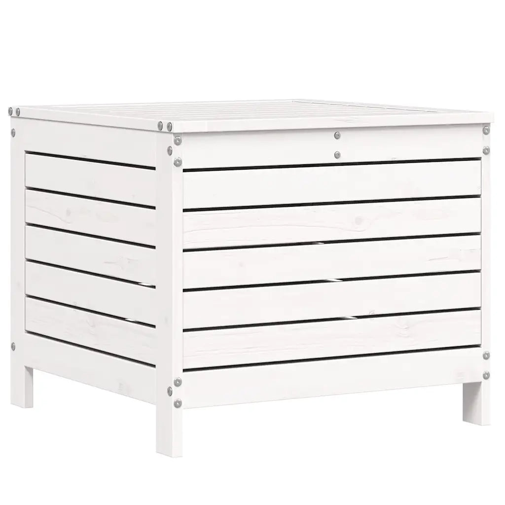 Sedia da giardino-Poggiapiedi Giardino Bianco 62x63,5x53,5 cm Legno Massello Pino
