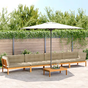 Set Divano Pallet Giardino 5pz con Cuscini Massello Acacia 3209507