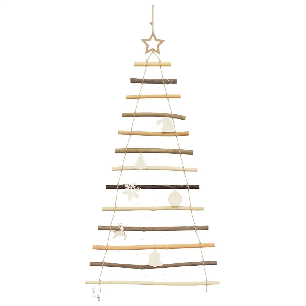 Albero di Natale Naturale 120 cm legno massiccio di frassino