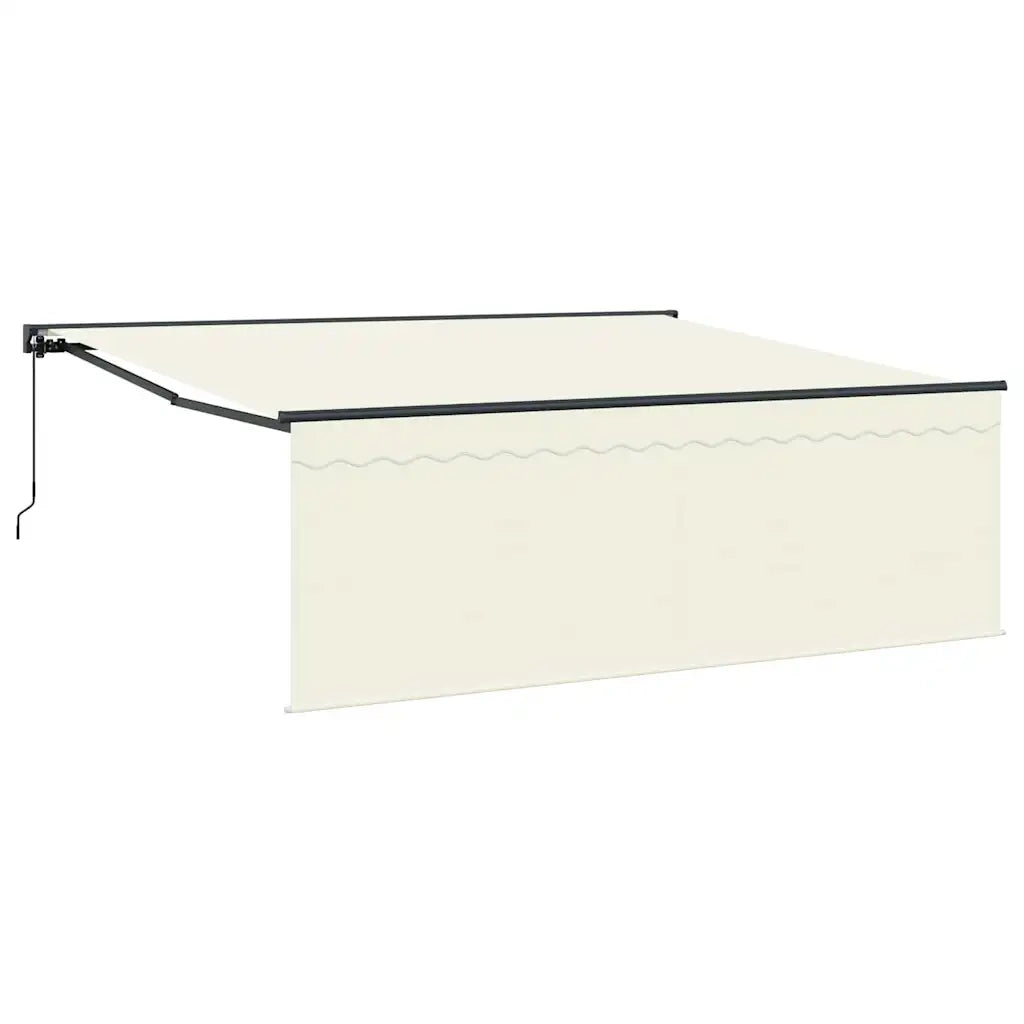 vidaXL Tenda Retrattile Crema 400 × 300 cm Poliestere