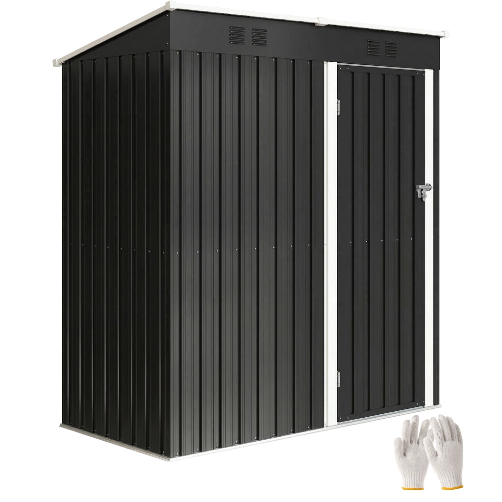 Capanno per attrezzi in metallo ¨C zephmum ¨C grigio 163x90x179 cm