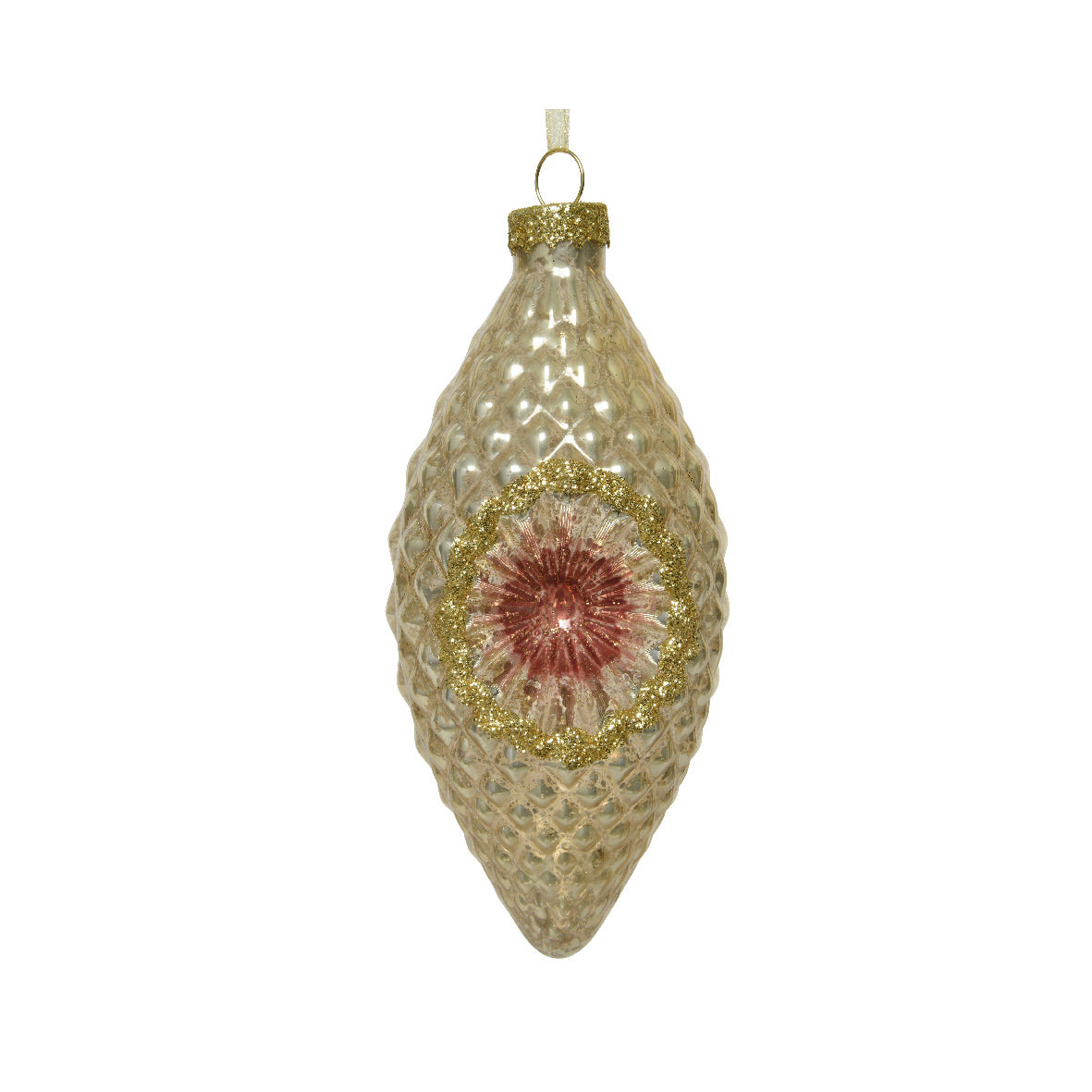 PENDAGLIO CON FIORE ROSA