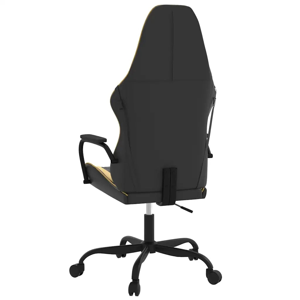 Sedia da Gaming | Sedia da e-sports Massaggiante Nero e Oro in Similpelle