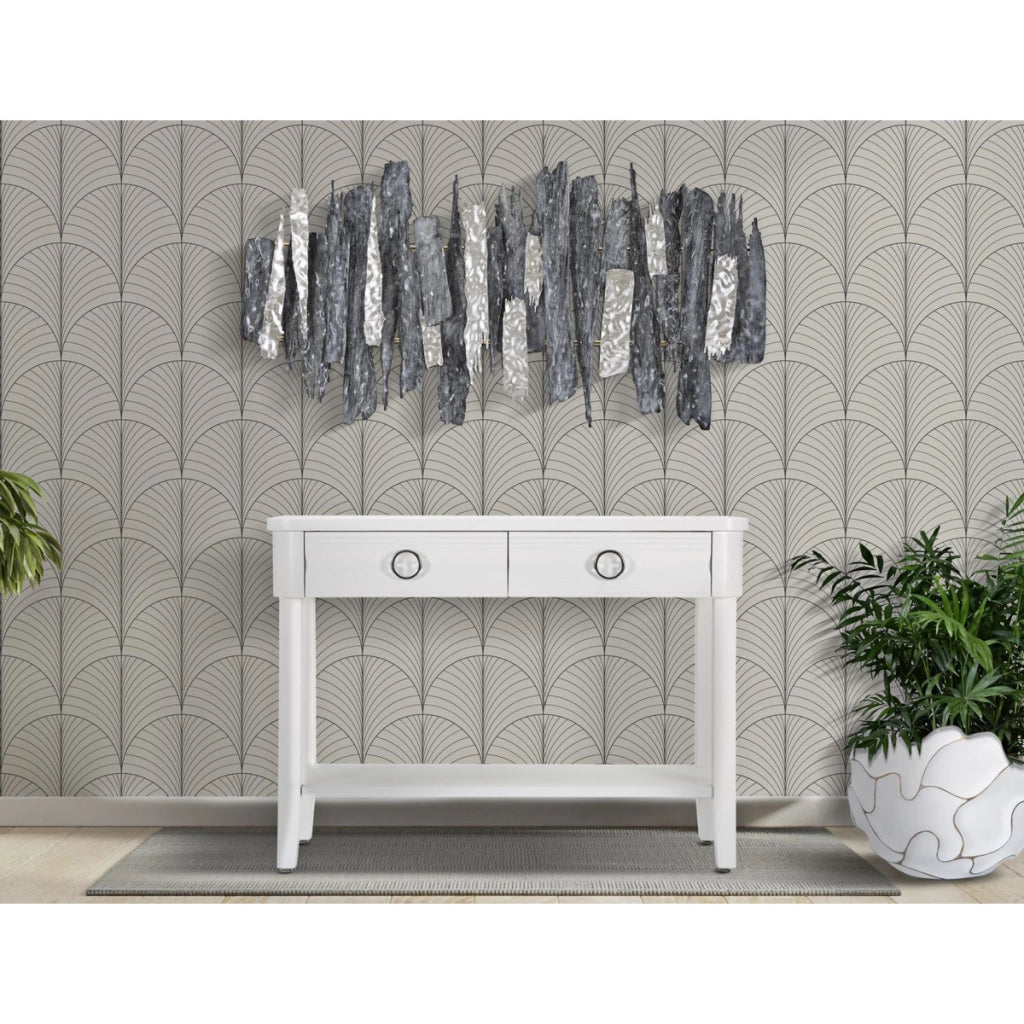Tavolo Consolle VKH603, Bianco, Legno, 110x40x82 cm