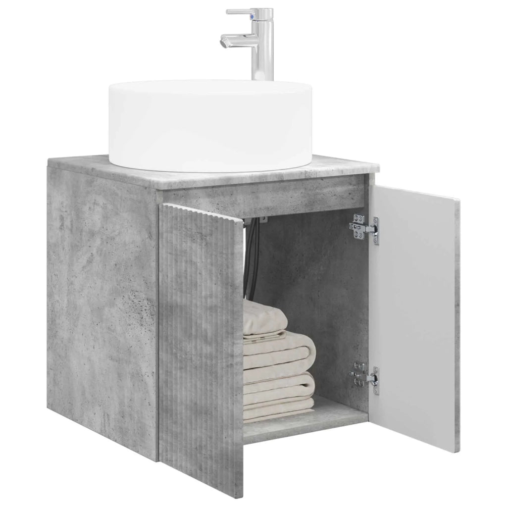 Mobile lavabo da parete Grigio Cemento 49,5 x 44,5 x 65,5 cm