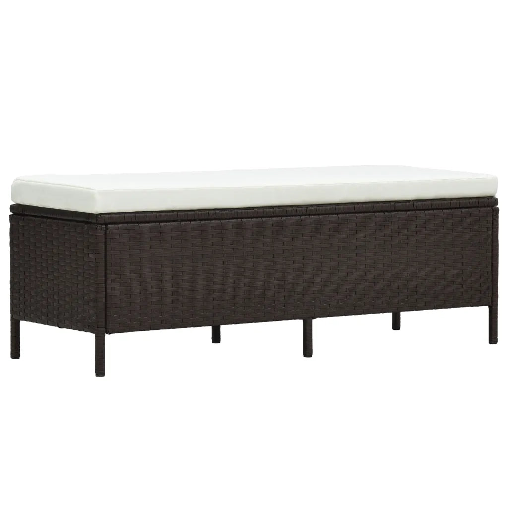 Set Divani da Giardino 3 pz con Cuscini in Polyrattan Marrone cod mxl 34829