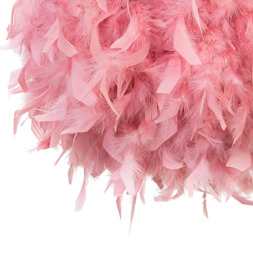Lampada a Sospensione Lampada da Soffitto in Finta Pelliccia Rosa Sfera Shaggy