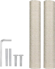 Due Stucchi per Krabbendraad di Sisal Naturale da 40cm con Viti - Ideali per Torte per Gatti