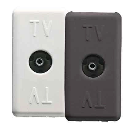 PRESA COASSIALE TV FEMMINA 'SYSTEM' Bianco - GEWISS