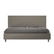 BS COM Letto matrimoniale king size con rete imbottito 190x200 similpelle cappuccino