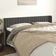 Testiera ad Orecchio Grigio Scuro 183x16x78/88 cm in Velluto 3119067