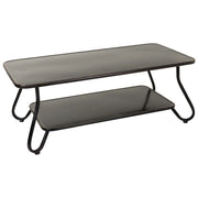 Tavolino in metallo nero 120x60x46,5h