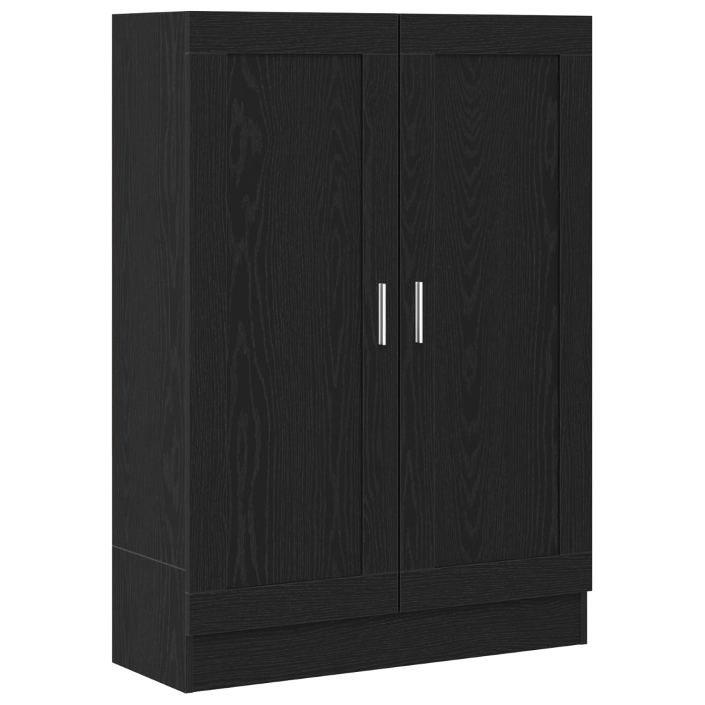 Libreria Nera in Rovere 82,5x30,5x115 cm in Legno Ingegnerizzato