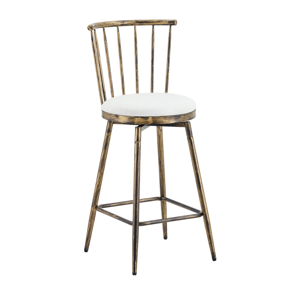 SGABELLO BAR Windsor 73 cm PU Marrone+Bianco