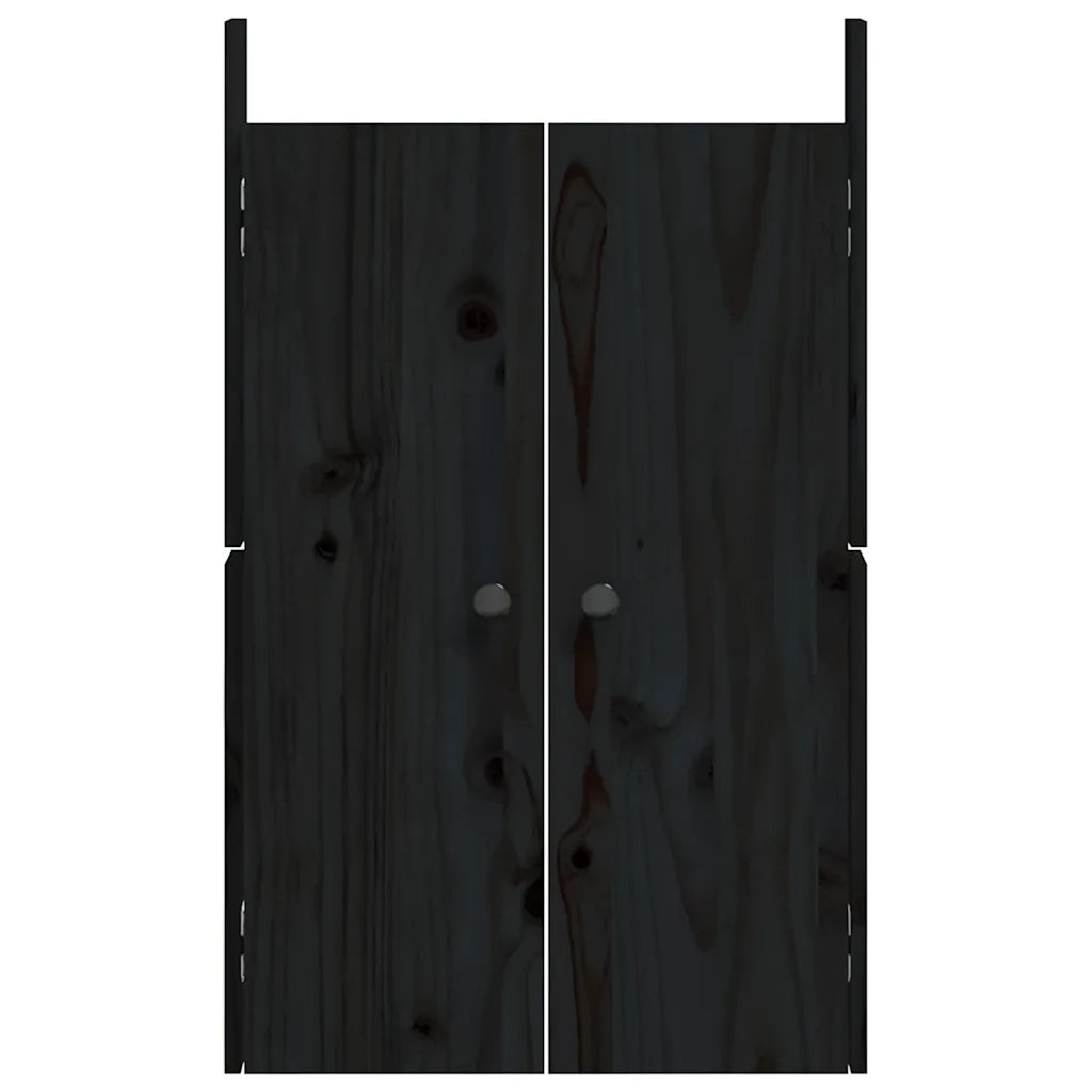 Ante da Cucina da Esterno MEPPEL Nere 50x9x82 cm Legno Massello di Pino 832361