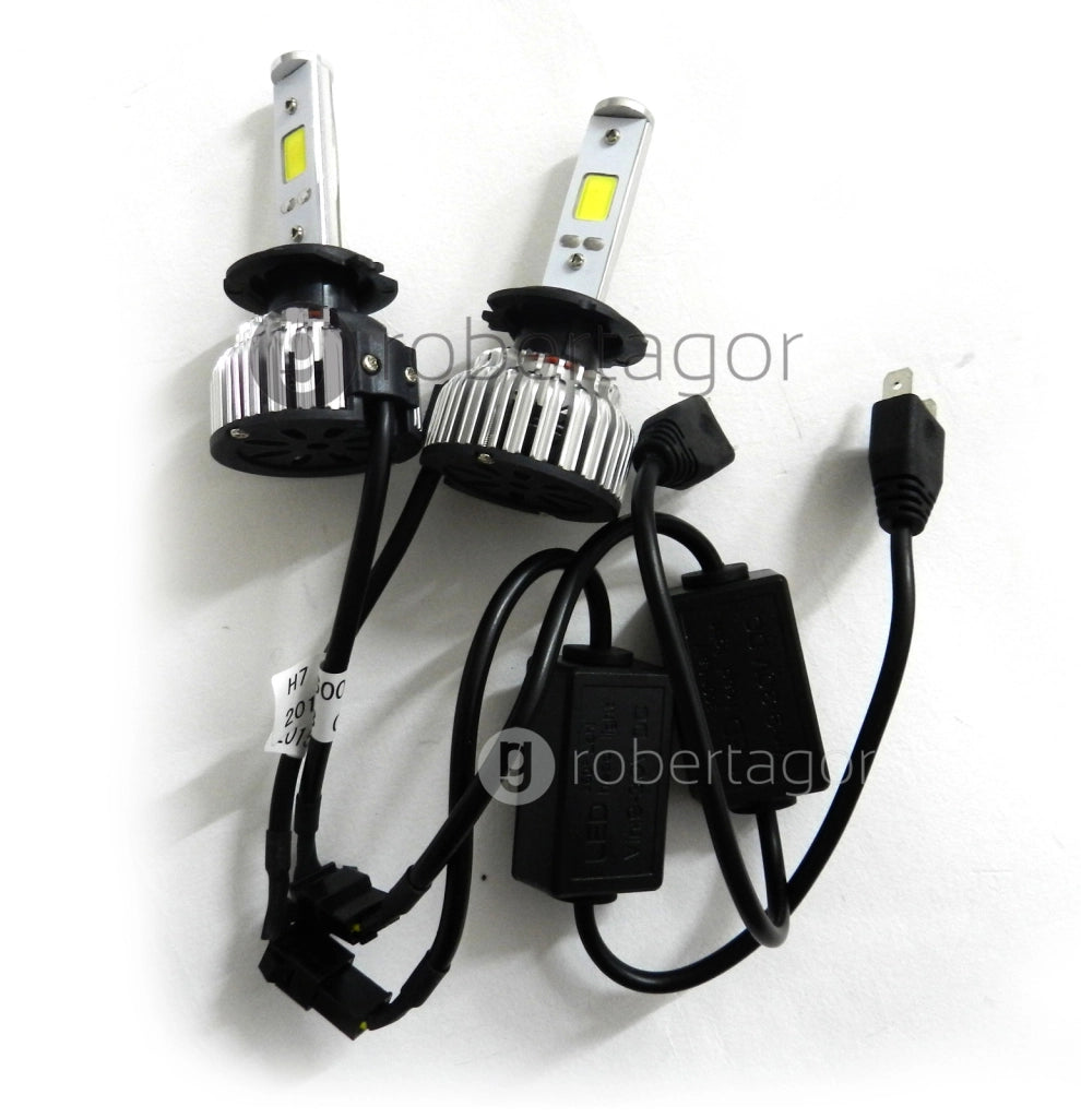 COPPIA LAMPADE FARI RICAMBIO AUTO 2 LED 6S H7 ALTA LUMINOSITA' BIANCO FREDDO