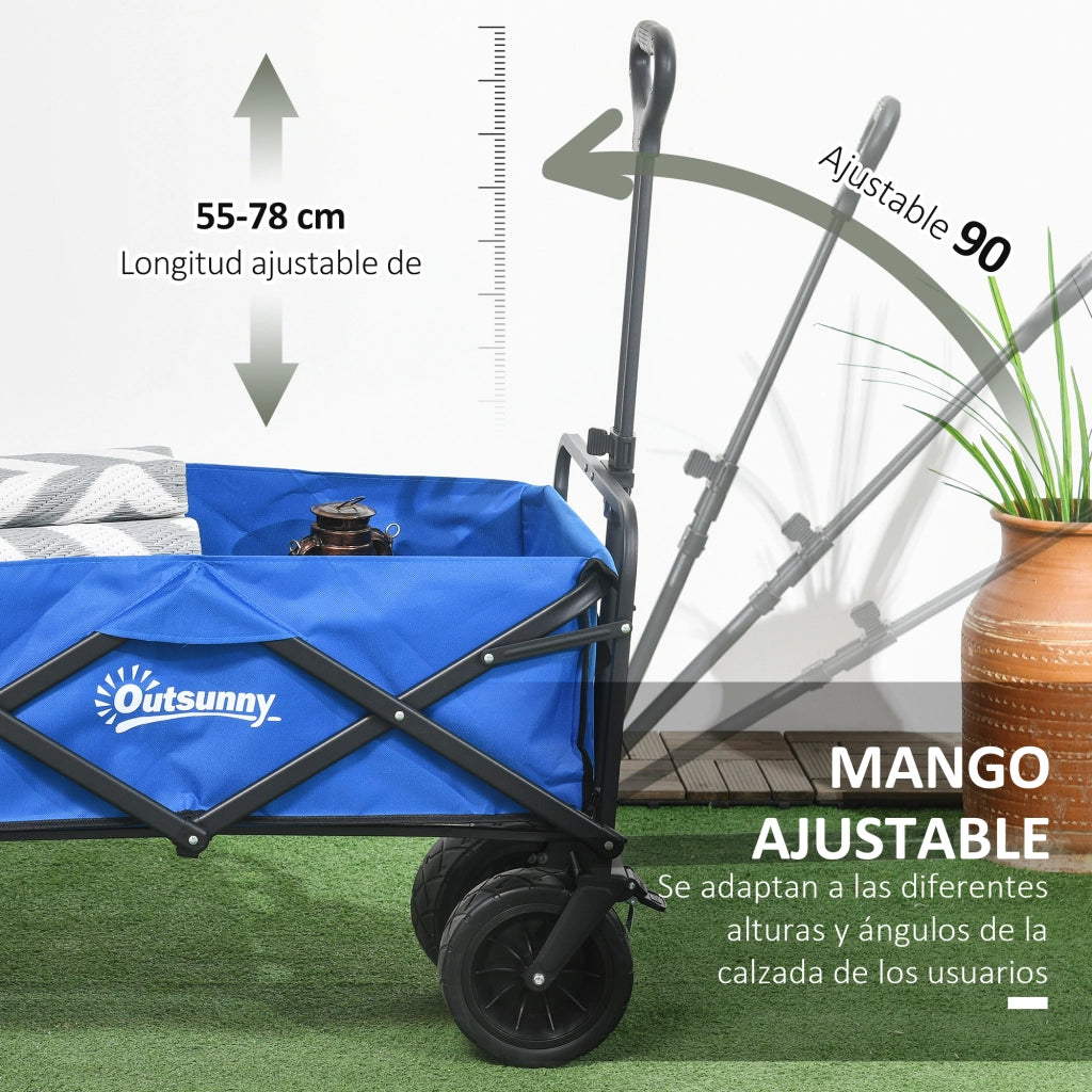 Carrello Pieghevole ¨C zephmum ¨C Blu, Polipropilene, 60x40x80 cm
