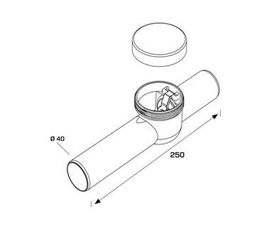 Valvola Antiriflusso Orizzontale Maschio Maschio Bonomini ABS Bianco ø40 mm