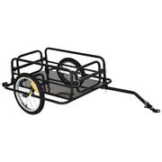 Rimorchio per bicicletta ¨C Zephmum ¨C Nero acciaio 139x71.5x49 cm