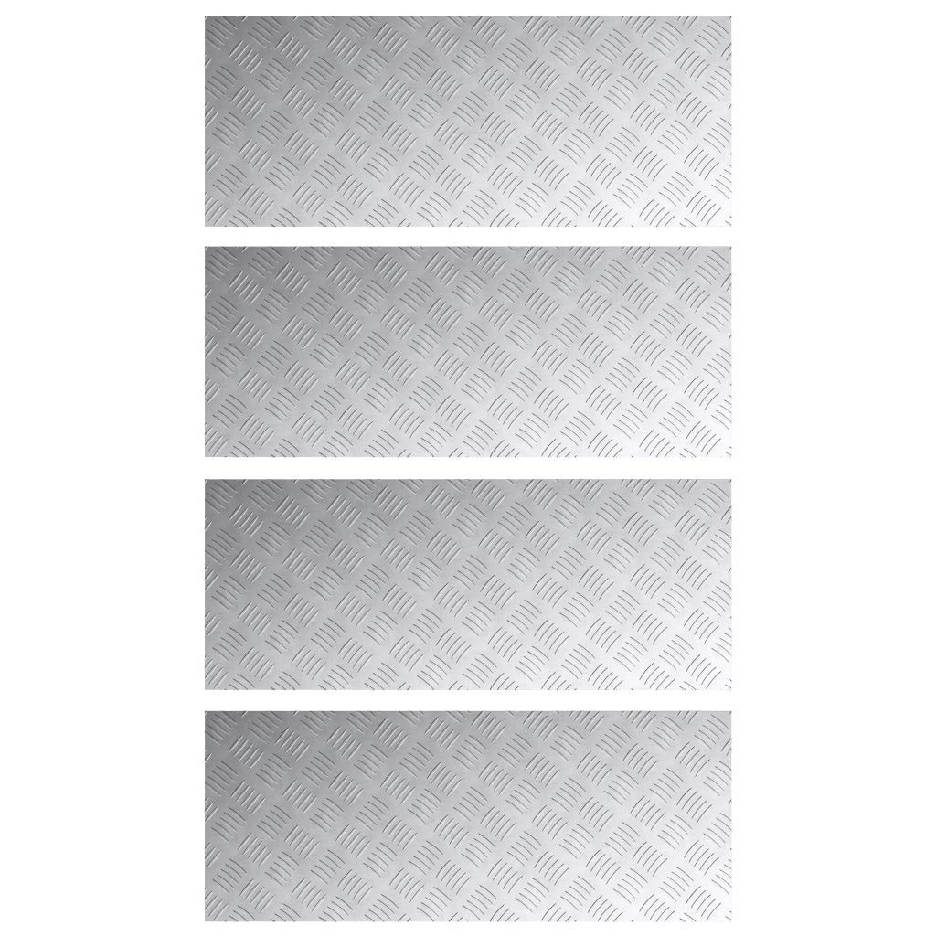 Pannelli in Alluminio Antiscivolo 4 pz 100x40 cm